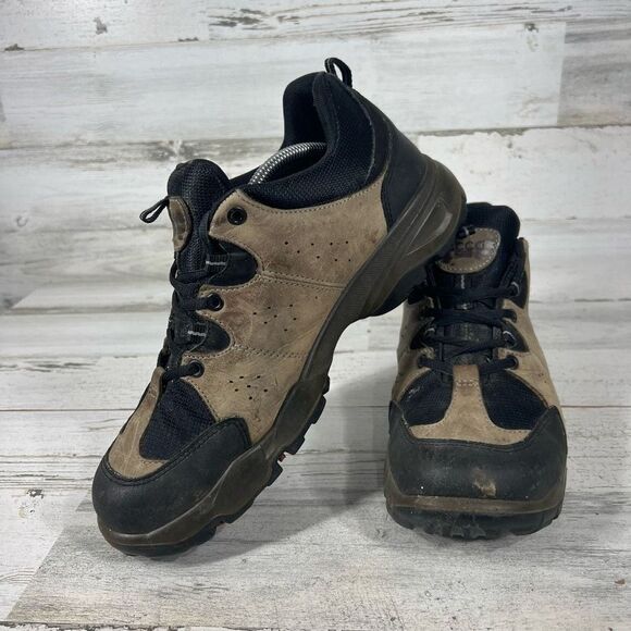 Ecco Mens Yak Gore-Tex Leather Upper Low Lace Up Hiking Sneakers Shoes Brown Siz - Picture 5 of 8